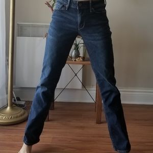 Levi's Signature Jeans Denim Low Rise Straight Leg Dark Wash Women